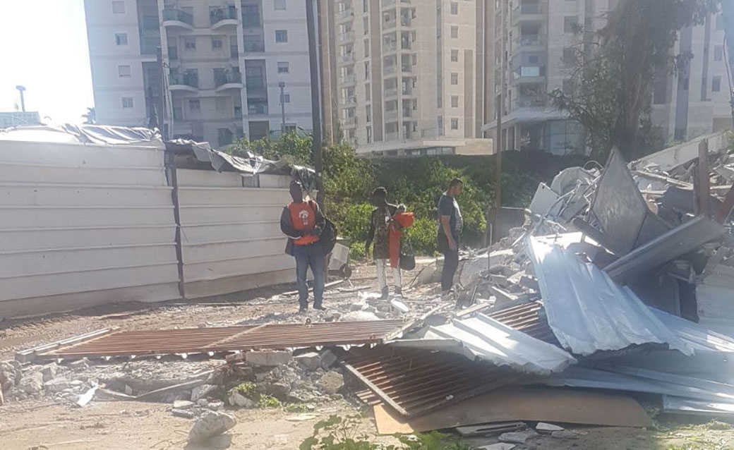 מתחם המגורים אחרי ההריסה