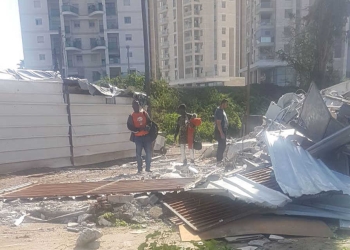 מתחם המגורים אחרי ההריסה