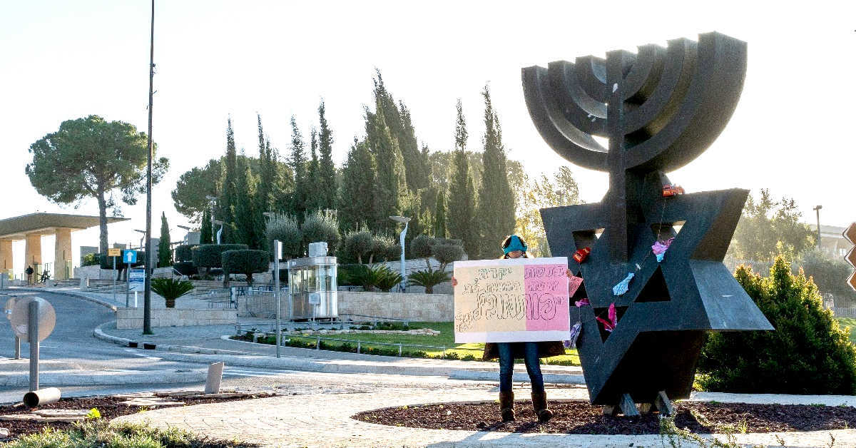 המחאה היום בכנסת | צילום: יהונתן אלפסי