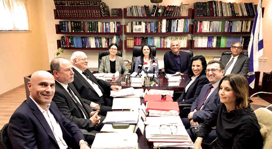 ישיבת הוועדה לבחירת שופטים, פברואר 2018. משמאל: אפי נוה | משרד המשפטים