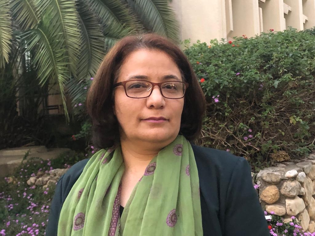 סמאח סלאימה. "אעמוד לידך בכל מאבק, לכל מקום שבו נשים מקופחות" | צילום: עינת פישביין