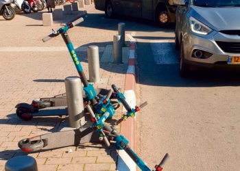 דפוקים וזרוקים ברחובות תל אביב. הקורקינטים השיתופיים | צילום: עמוד הפייסבוק "מחזירים את הבטיחות להולכי הרגל"