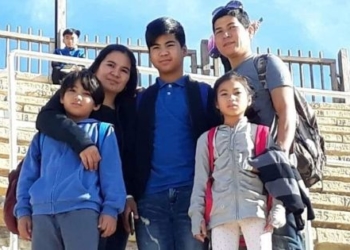 בני משפחת רילאשיון. משמאל, לואיג'י שנעצר הבוקר