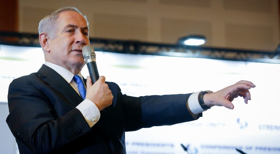 נתנ בכנס בחירות בירושלים השבוע | צילום אוליבייה פיטוסי, פלאש 90