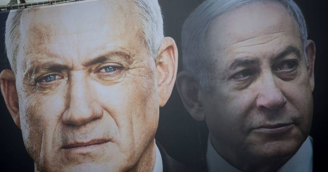 נתניהו וגנץ | צילום: מרים אלסטר, פלאש 90