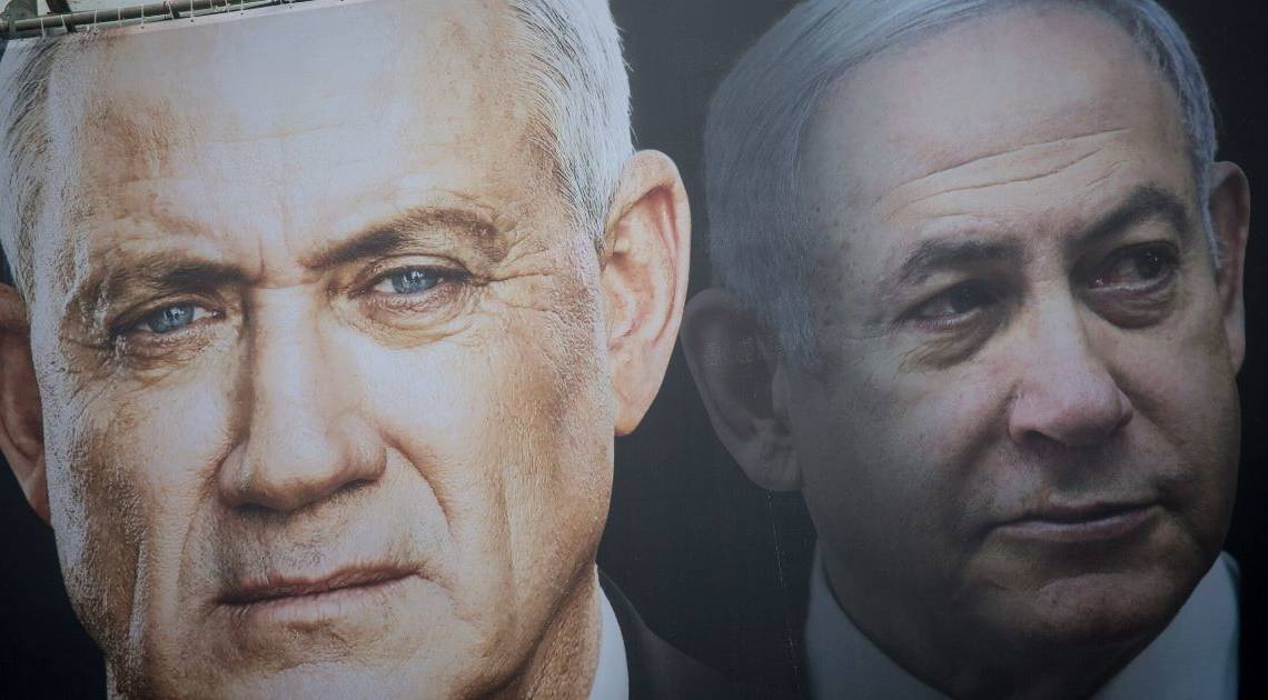 נתניהו וגנץ | צילום: מרים אלסטר, פלאש 90