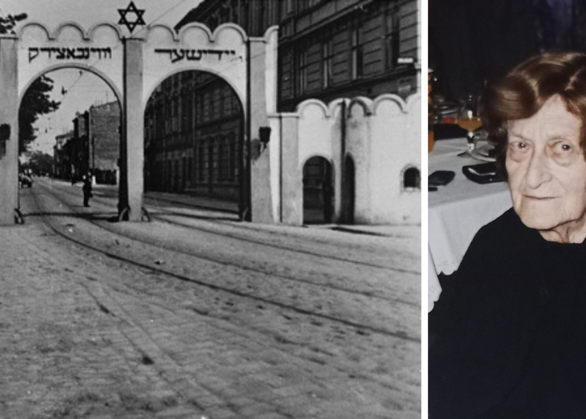 דורה ושער הכניסה לגטו היהודי בקרקוב ב-1941