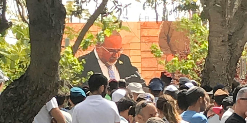 שר הביטחון לשעבר אביגדור ליברמן ביום הזיכרון, קרית שאול, 2018 | צילום: טליה ענבר