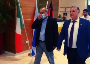 עלי סלאם, ראש עירית נצרת ואחמד טיבי, שבוע שעבר | צילומים: ישראל פריי