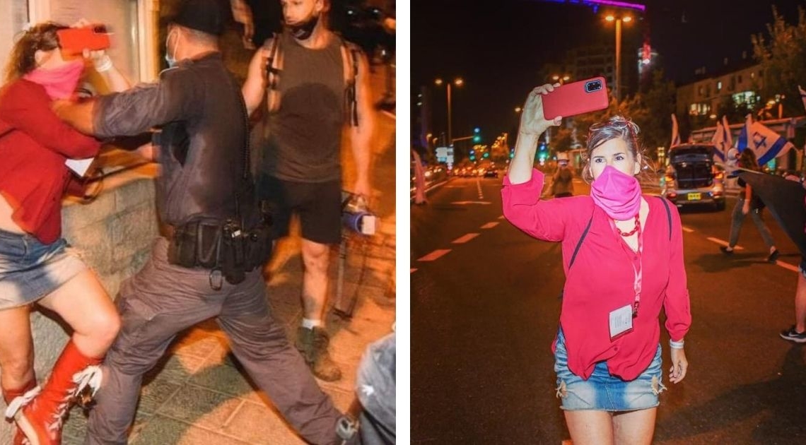 ברלב בהפגנה. צילום: Benco photography