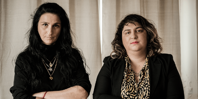 עו"ד ספיר סלוצקר-עמראן (מימין) וכרמן אלמקייס-עמוס, שייסדו את ארגון שוברות קירות. צילום: ביא בר קלוש