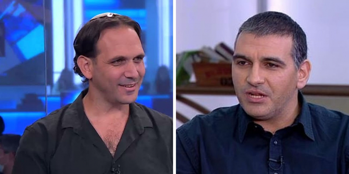 אבירם זאבי מימין, יו"ר עד כאן, וגלעד אך המנכ"ל | צילומי מסך ערוץ 13 וערוץ 20