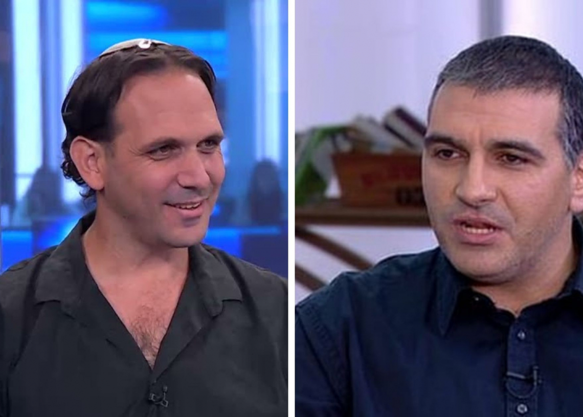 אבירם זאבי מימין, יו"ר עד כאן, וגלעד אך המנכ"ל | צילומי מסך ערוץ 13 וערוץ 20