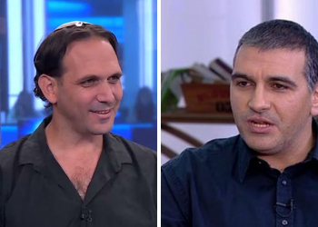 אבירם זאבי מימין, יו"ר עד כאן, וגלעד אך המנכ"ל | צילומי מסך ערוץ 13 וערוץ 20