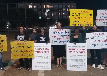 פעילות למען הדיור הציבורי | צילום: ריקי כהן בנלולו