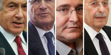 רם כספי, ניר גלעד, דוד שמרון, בנימין נתניהו | צילומים: מרים אלסטר, נועם רבקין, הדש פרוש פלאש 90