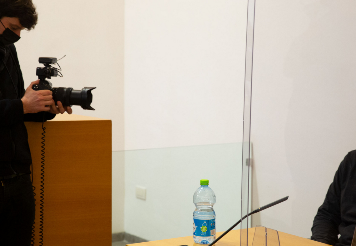 השוטר שירה בסלומון טקה, היום בבית המשפט | צילום: גיא עמיאל