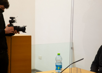 השוטר שירה בסלומון טקה, היום בבית המשפט | צילום: גיא עמיאל