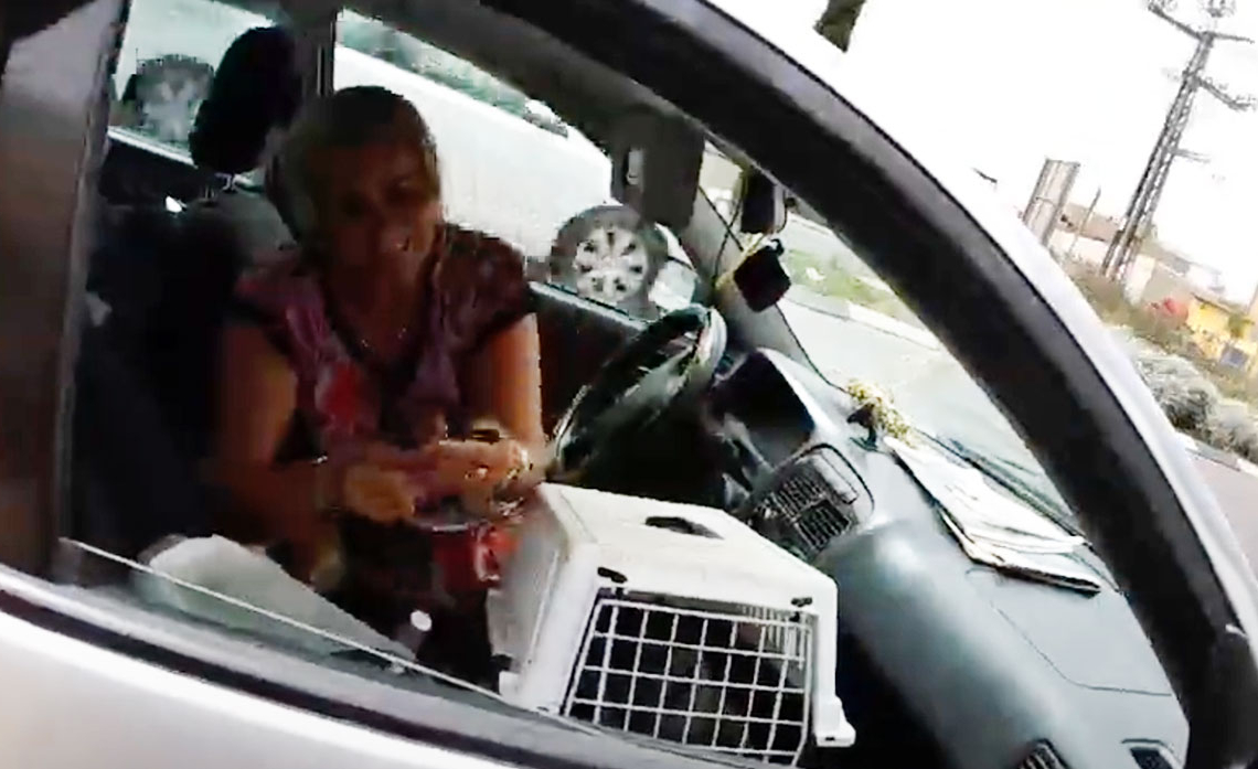 שרה רב-אל בעת מתן הדו״ח | צילום: מצלמת גוף, באדיבות משטרת ישראל