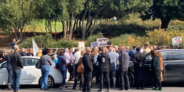 המחאה של מפעילי המסגרות מול הכנסת | צילום: יח"צ