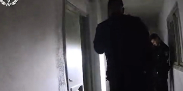 תיעוד ממצלמת גוף של שוטרים | צילום מסך