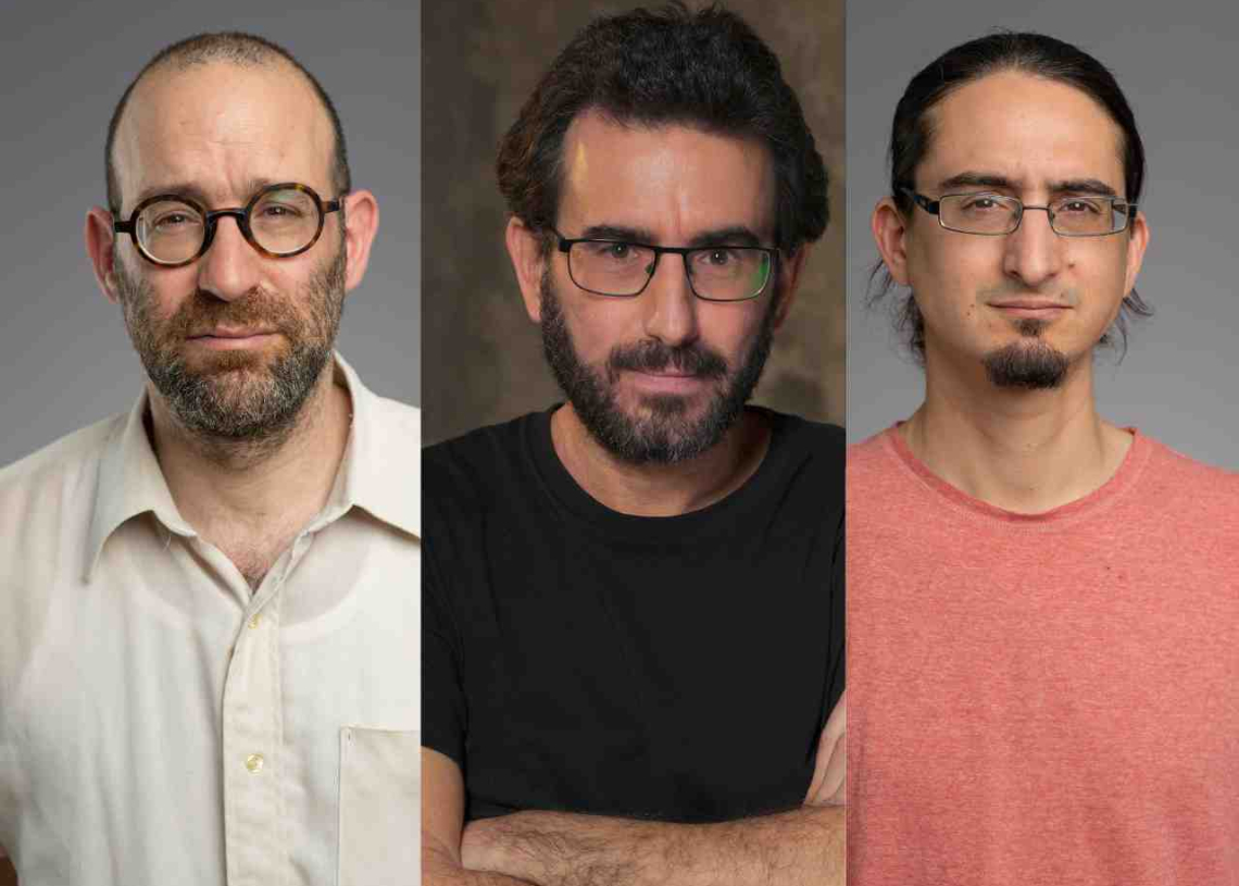 מימין: איתמר ב"ז, שוקי טאוסיג ואורן פרסיקו | צילומים: טובה דורפמן ועופר ריבק