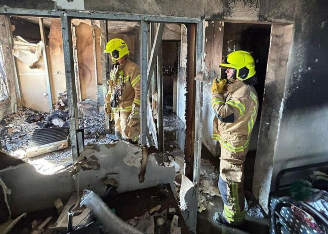 השריפה בערד | צילום: דוברות כבאות והצלה