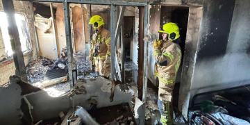 השריפה בערד | צילום: דוברות כבאות והצלה