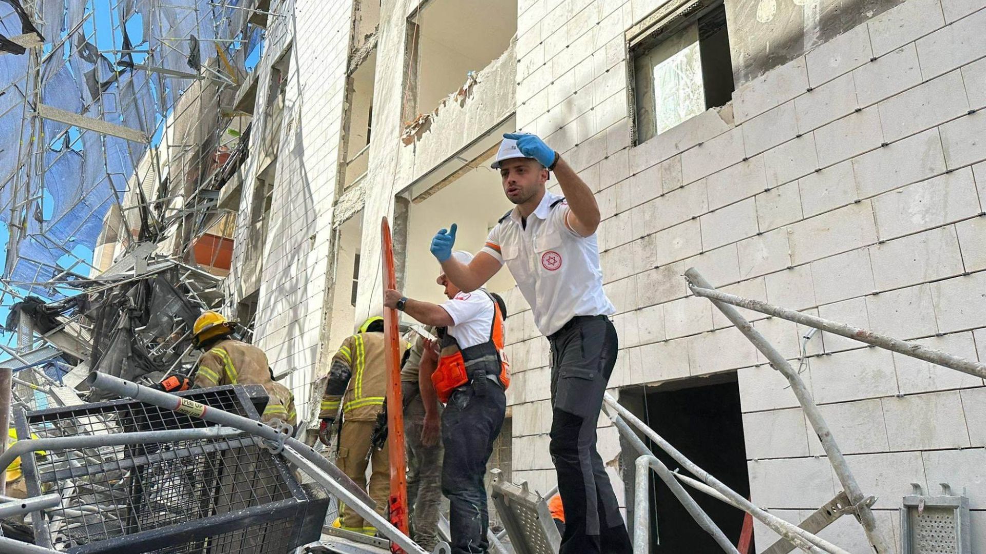 אתר תאונת הבנייה בגליל, השבוע | צילום: דוברות מד"א