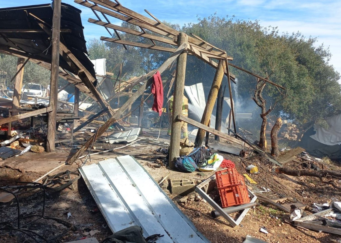 ההרס בקיבוץ מנרה