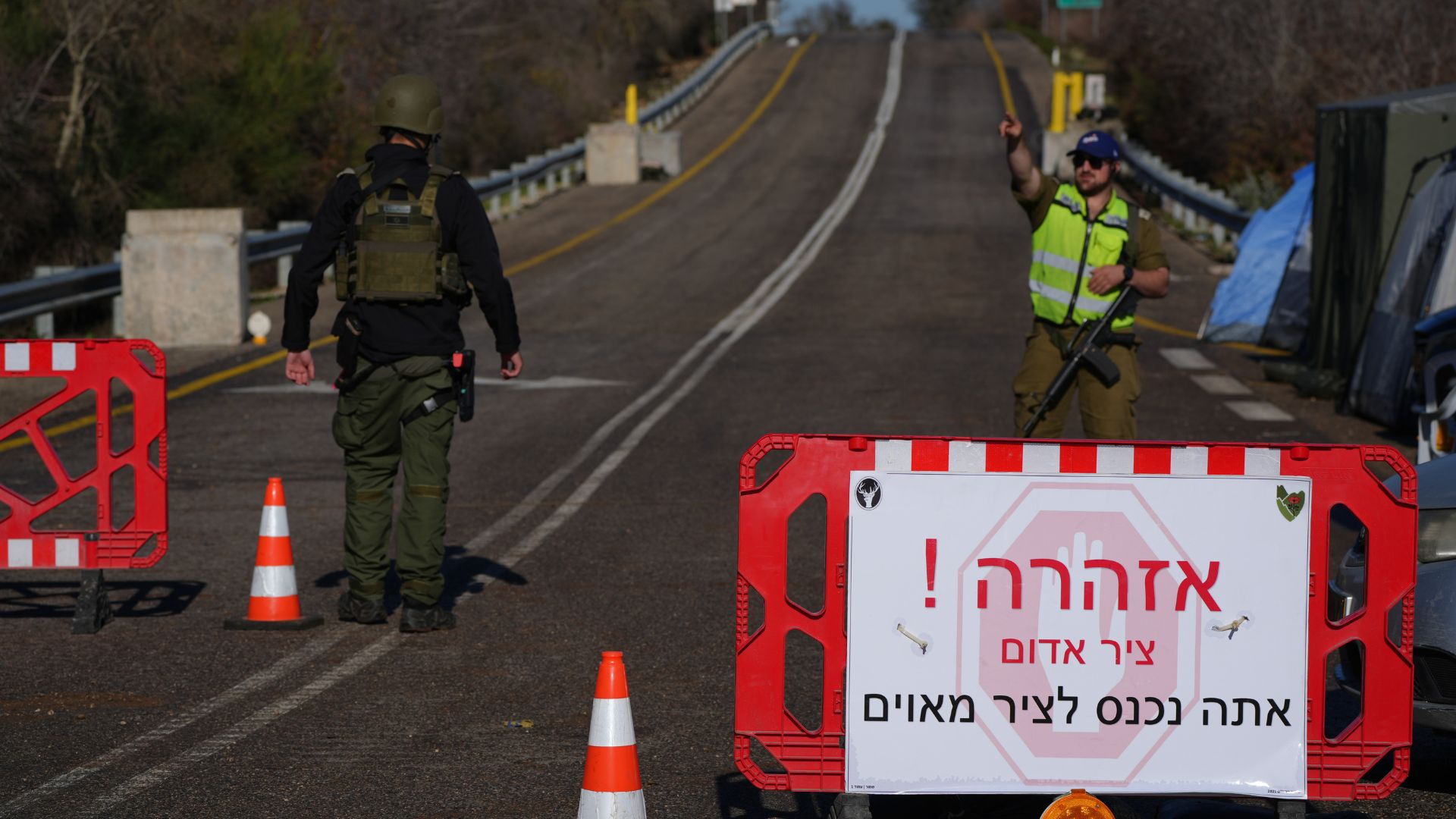 כביש בצפון, קרוב לגבול לבנון | צילון: אייל מרגולין, פלאש90