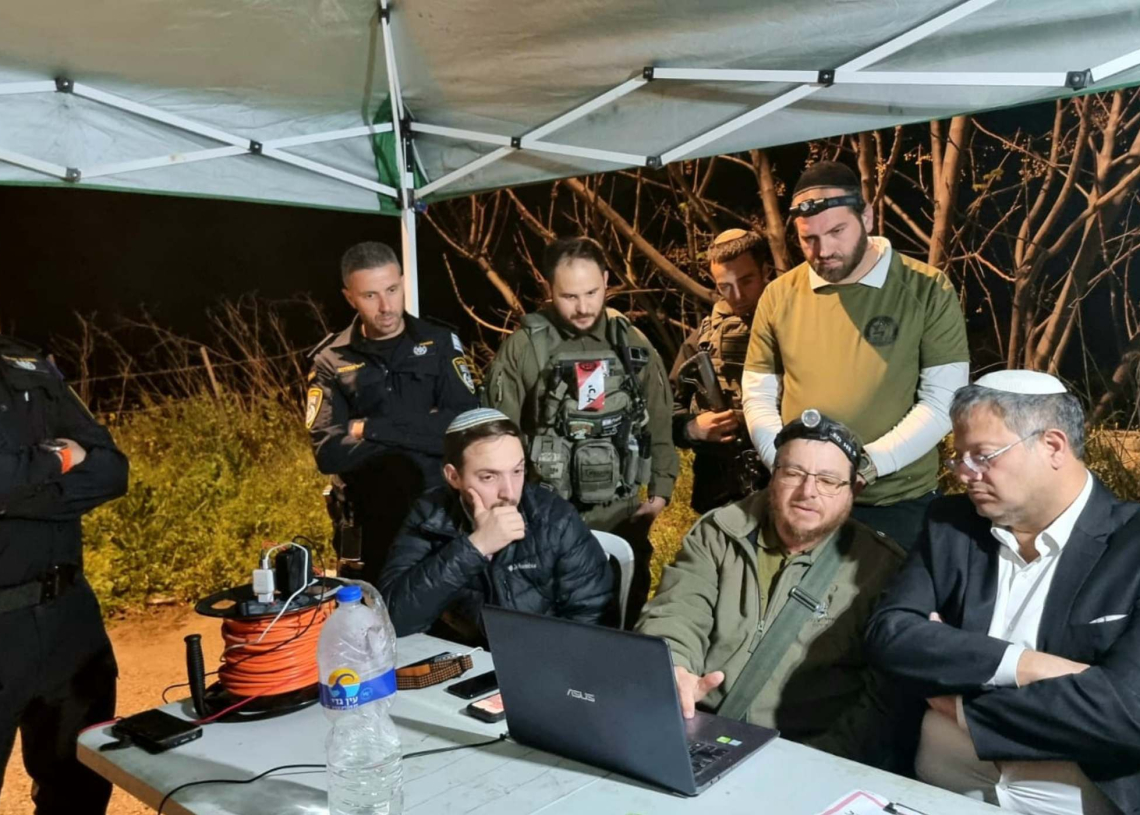 בן גביר, דורפמן, אנשי מחוז צפון ואנשי היכ״ל ביום שלישי. בתצלום שפורסם ברשת X