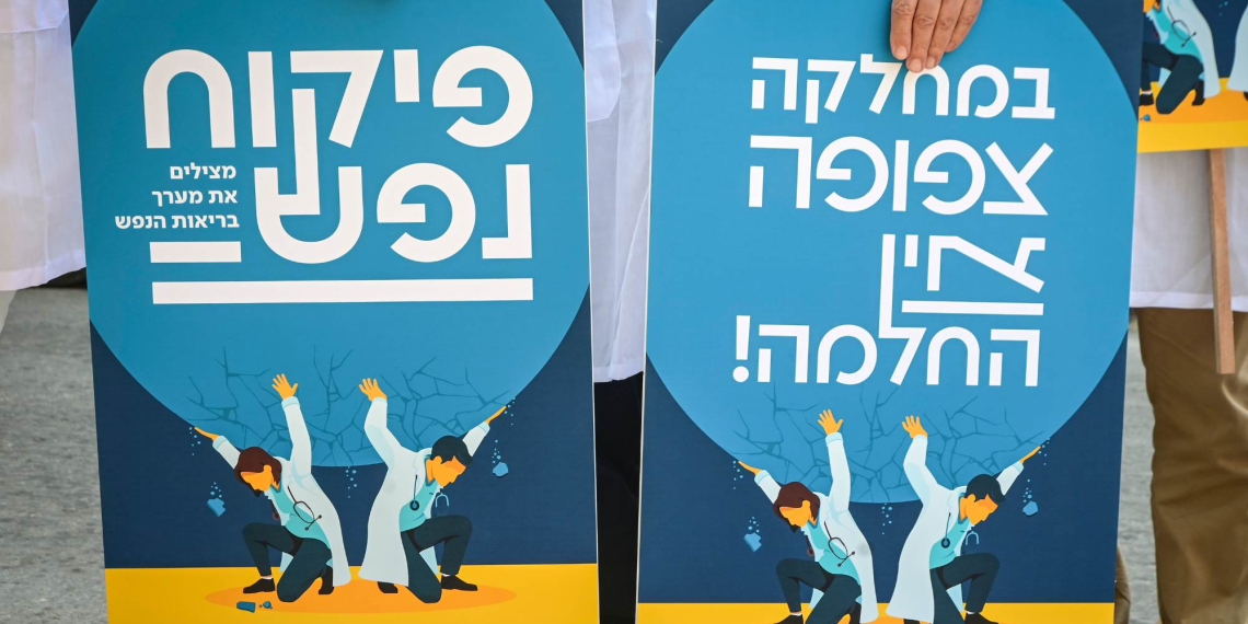 הפגנה על שיפור תנאי העסקה של פסיכיאטריים בשירות הציבורי | אבשלום ששוני, פלאש 90