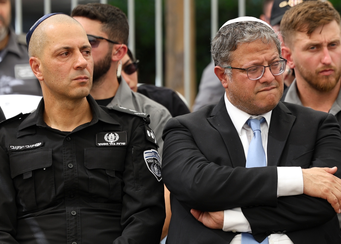 בן גביר וקובי יעקבי | צילום: דוד כהן, פלאש 90