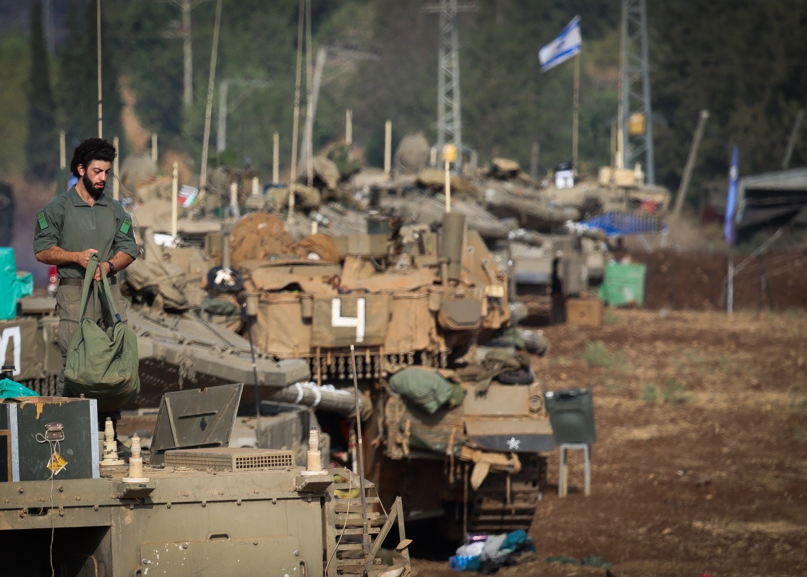 חייל בגבול הצפון | צילום: דוד כהן, פלאש 90