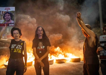 חסימות כבישים בהפגנת משפחות חטופים (צילום: אריק מרמור, פלאש 90)