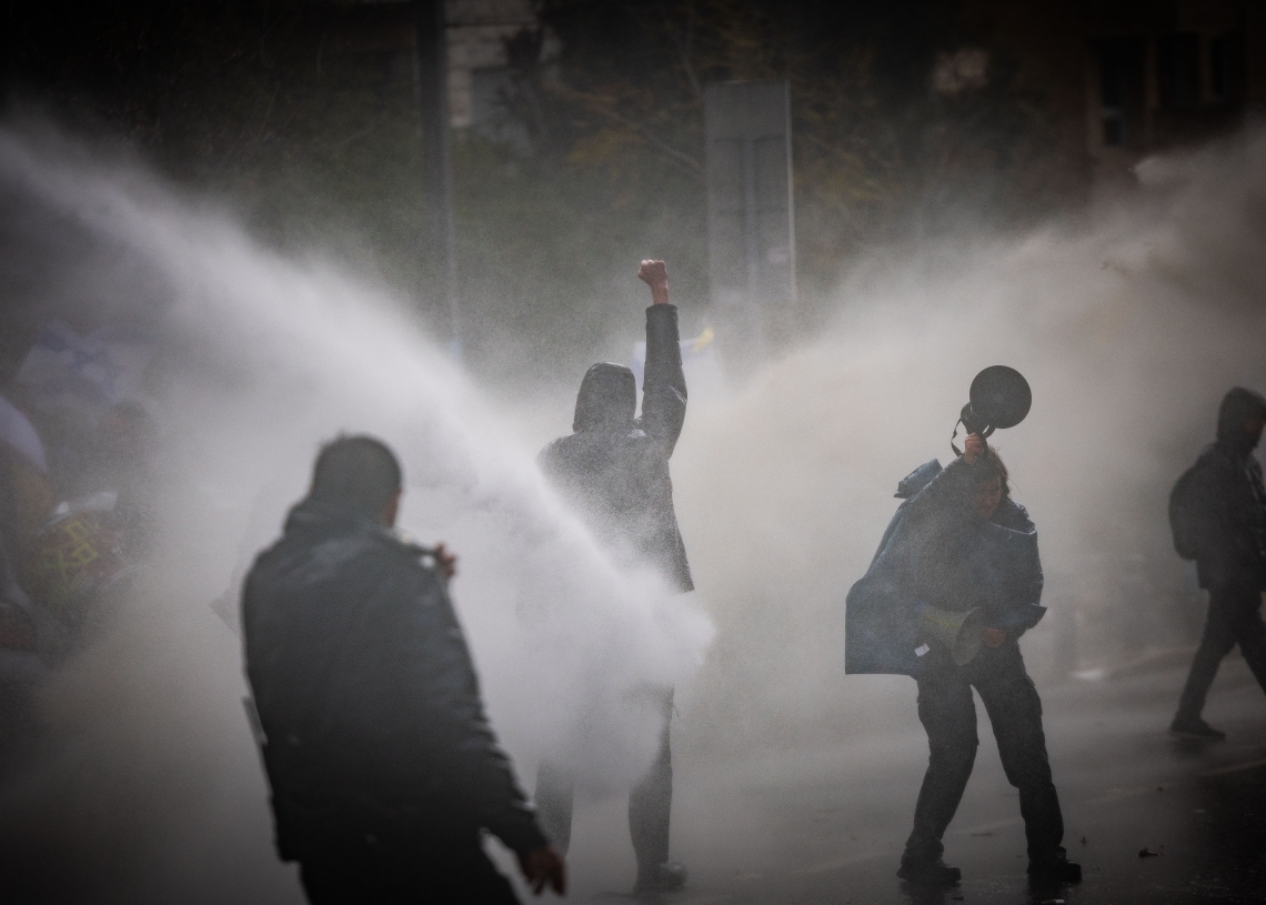 עליית מדרגה באלימות כלפי מפגינים | צילום: יונתן סינדל, פלאש 90