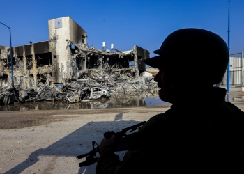 תחנת המשטרה בשדרות ב-8 באוקטובר, יום לאחר מתקפת חמאס | יוסי זמיר, פלאש 90