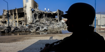 תחנת המשטרה בשדרות ב-8 באוקטובר, יום לאחר מתקפת חמאס | יוסי זמיר, פלאש 90