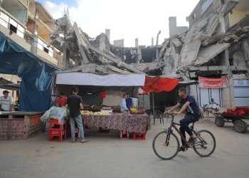 עגבניה ב-150 שקל לק״ג: השוק בעיר עזה בסוף יולי, עם חידוש הסיוע בעקבות לחץ בנ״ל לאחר ארבעה חודשי מצור | צילום: פלאש 90