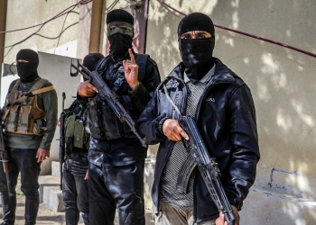 פעילי חמאס בפעילות מעצרים לחברי המליציה של יאסר אבו שבאב | צילום: פלאש 90