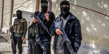 פעילי חמאס בפעילות מעצרים לחברי המליציה של יאסר אבו שבאב | צילום: פלאש 90