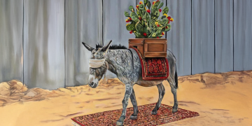 ״עיוור במולדתו״ - 2025, שמן על בד | פואד אגבאריה