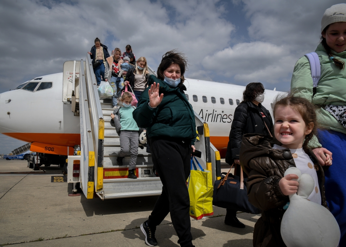 פליטות מאוקראינה נוחתות בארץ עם הפלישה הרוסית לארצן | צילום: פלאש 90