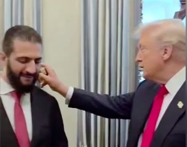 טראמפ ואחמד א-שרע בביקורו בבית הלבן | צילום: שימוש לפי סעיף 27 א׳ לחוק זכויות יוצרים