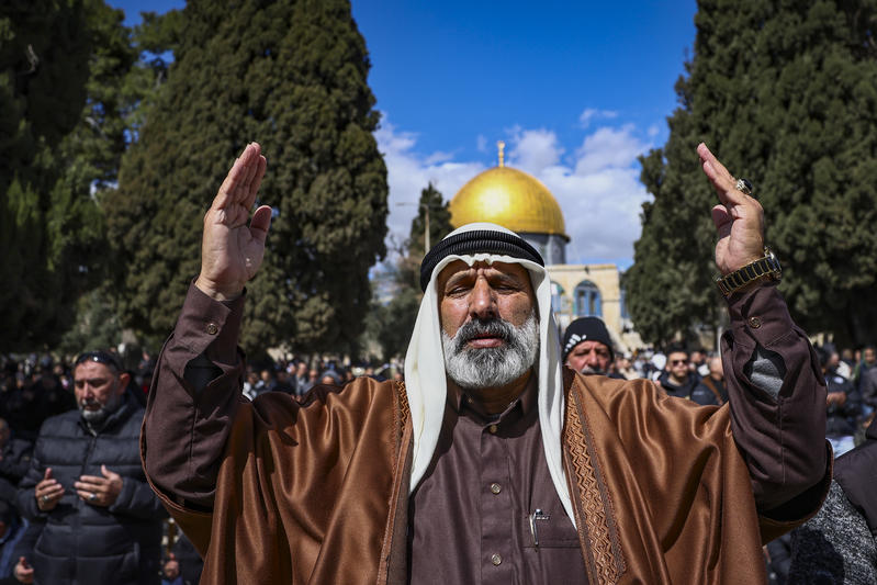 תפילות רמאדן בהר הבית, יממה לפני תחילת המתקפה הישראלית-אמריקאית באיראן | צילום: פלאש 90