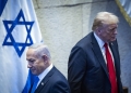 נתניהו וטראמפ בכנסת. צילום: יונתן סינדל, פלאש 90