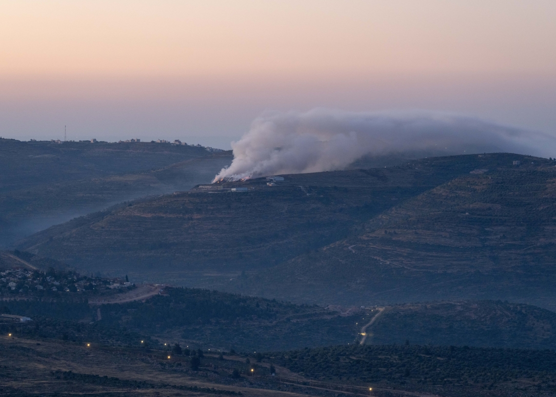 עשן עולה ממטעים בשומרון לאחר שמתנחלים העלו אותם באש | צילום: פלאש 90