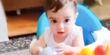 סאם פאהד אבו הייקל, תינוק בן שבעה חודשים, נורה למוות מירי חייל צה"ל בתל רומיידה שבחברון | צילום: מתוך סרטון משפחתי, שימוש לפי סעיף 27א