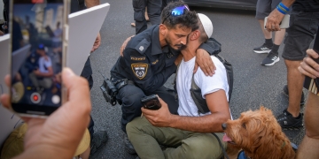 Israeli soldiers with PTSD demand better rights and conditions from the government as they protest and block Ayalon highway in Tel Aviv